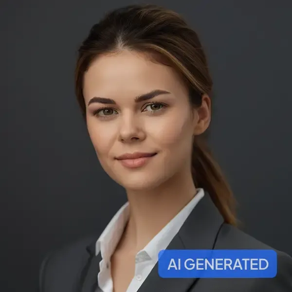 AI-generated headshot output pic example