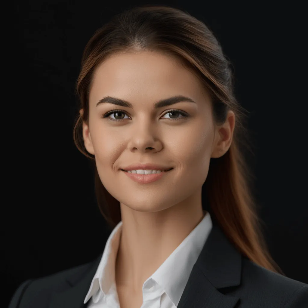 Professional headshot example in Black style