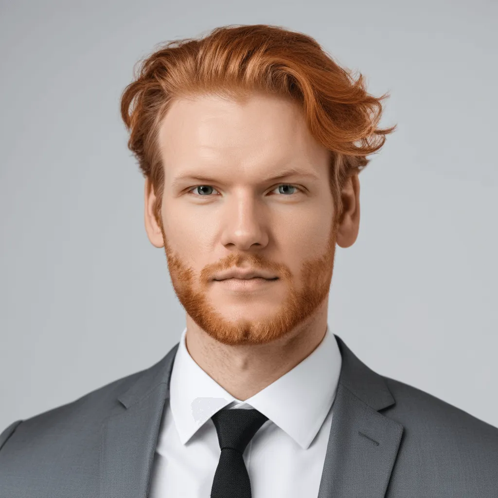 Professional headshot example in Grey style